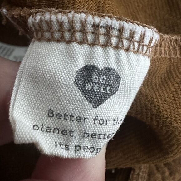 Madewell Quilted Diamond Stitch Hoodie Sweatshirt Brown Tan Medium - Picture 5 of 6